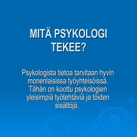 Psykologi ammattina