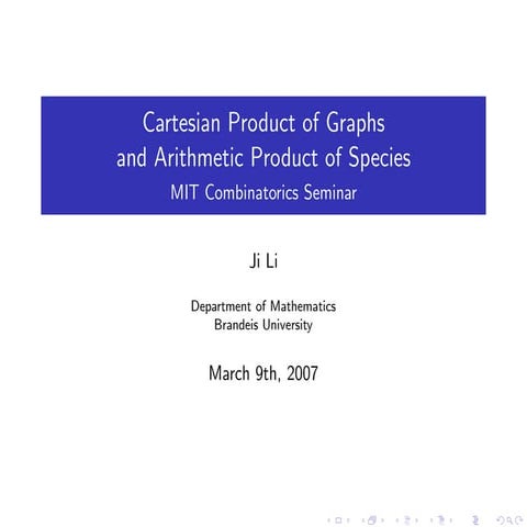 Arithmetic Product of Species