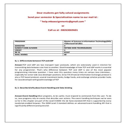 Mit302 web technologies