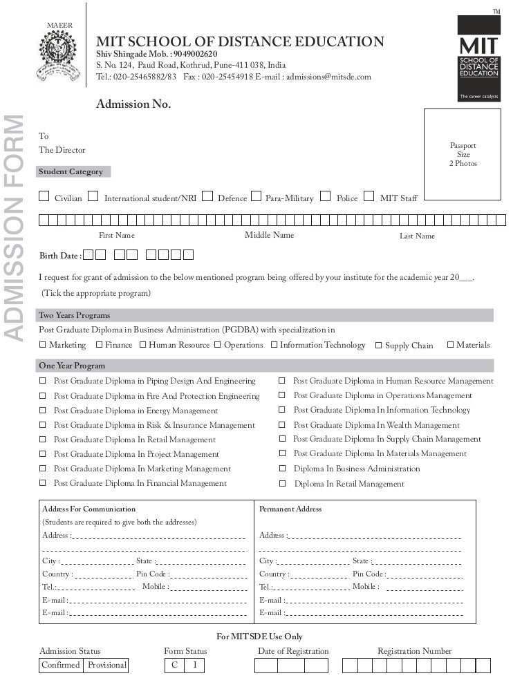 Mit application