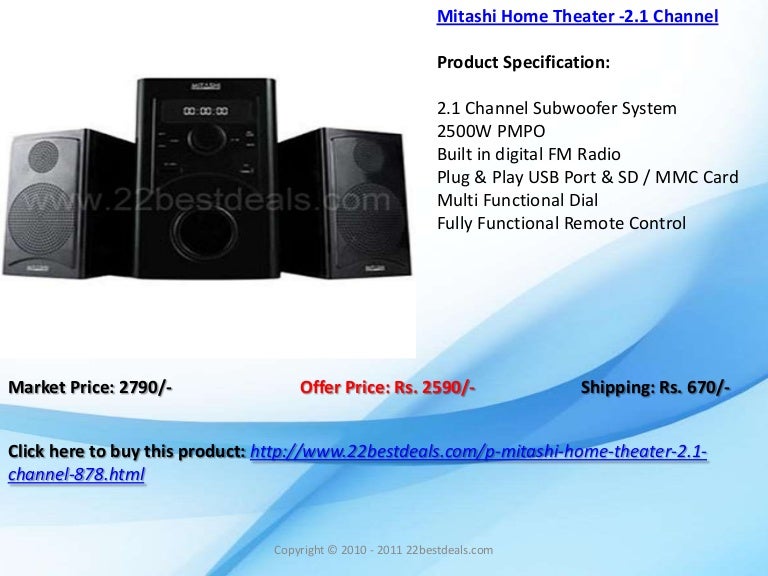 mitashi home theatre 2.1 price