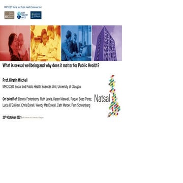 Sex, Drugs & Scotland's Health- What is sexual wellbeing and why does it matt...