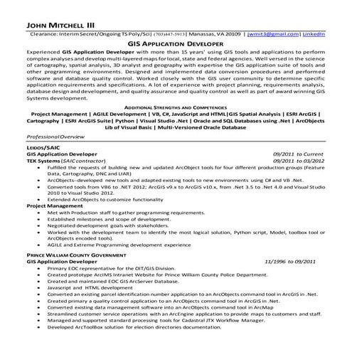 John Mitchell resume