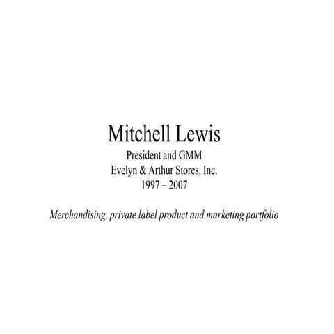Mitchell Lewis Portfolio