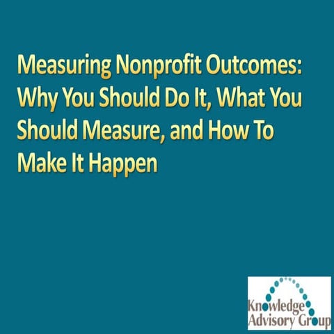 Measuring Nonprofit Outcomes