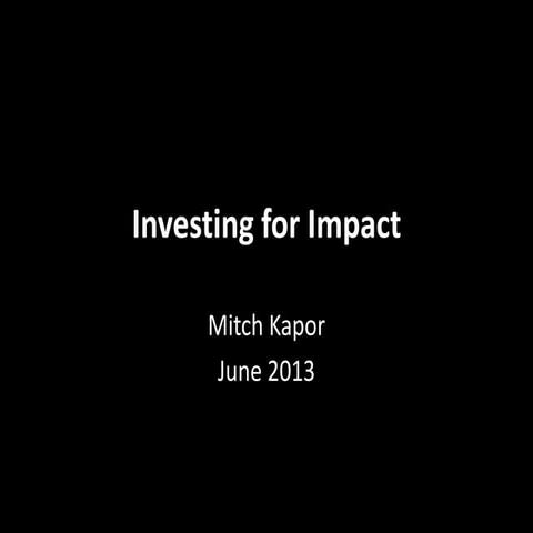 [PREMONEY 2013] Mitch Kapor 