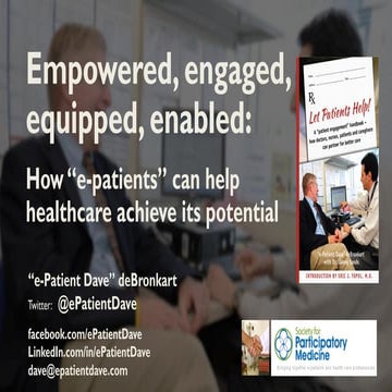 How “e-patients” can help healthcare achieve its potential