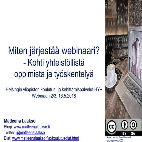 Miten järjestää webinaari 16.5.18