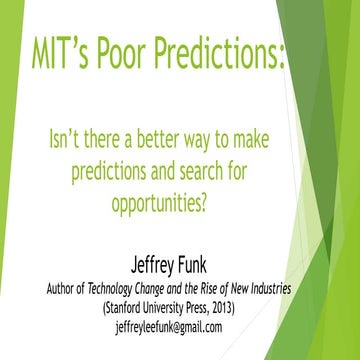 MIT's Poor Predictions About Technology