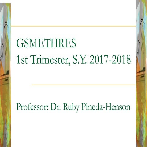 First major step in writing a thesis or dissertation