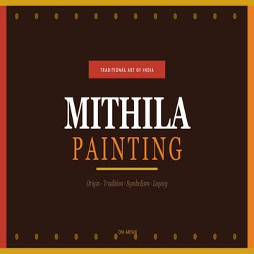 SLIDES ON MITHILA PAINTING OF BIHAR AND nEPAL | PPTX