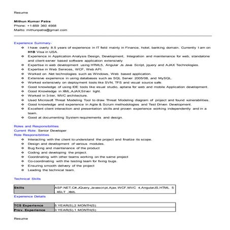Mithun resume 8_years_dot_net 