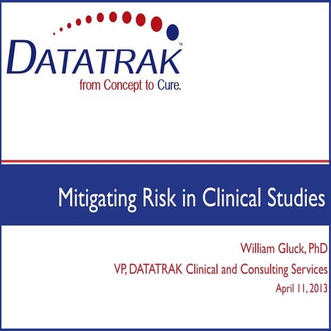 Mitigating Risks in Clinical Studies 