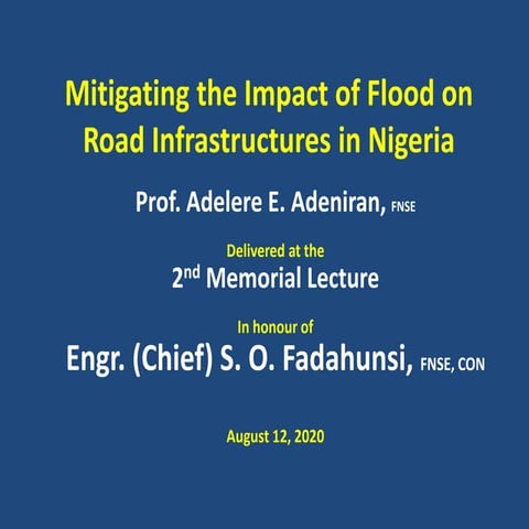 Mitigating the impact of flood on road infrastructures | PDF