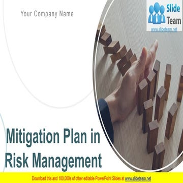Mitigation Plan In Risk Management PowerPoint Presentation Slides