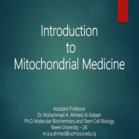Mitochondrial Medicine - Mosul project