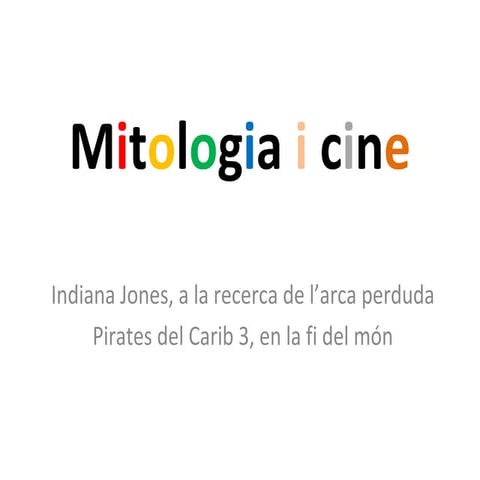 Mitologia en Indiana Jones 1 i pirates del Carib 3