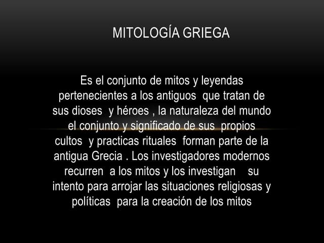 Mitologia  y literatura