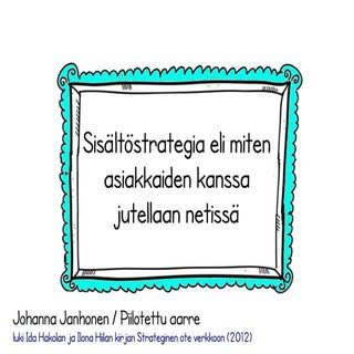 Mitä on sisältöstrategia