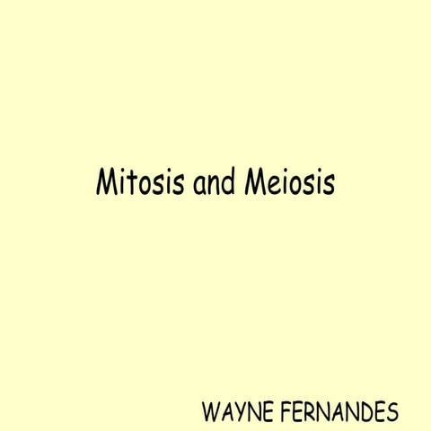 Mitosis and meiosis