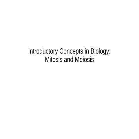 Mitosis and meiosis