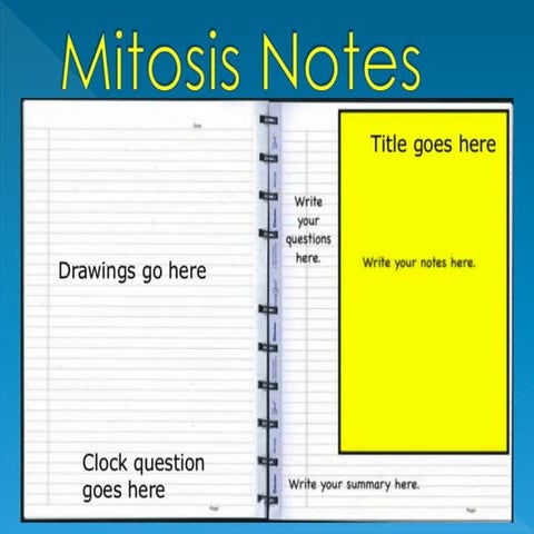 Mitosis notes presentation