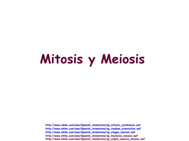 Reproducción y herencia:Mitosis y m...