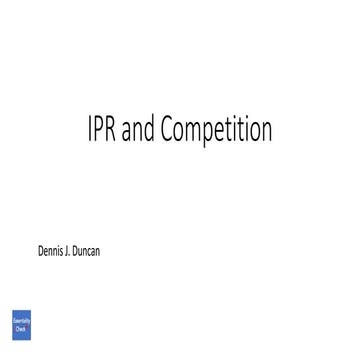 IPR and Competition Law 