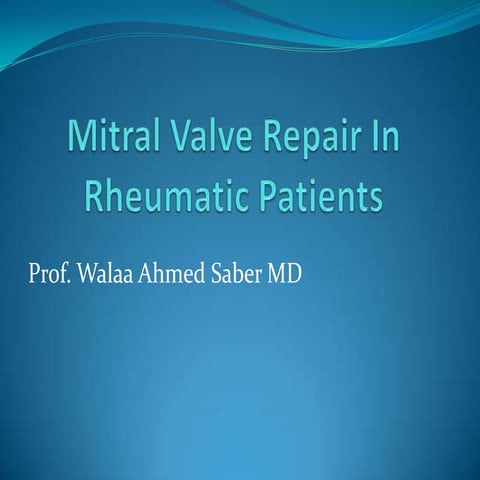Mitral valve repair in rheumatic patients