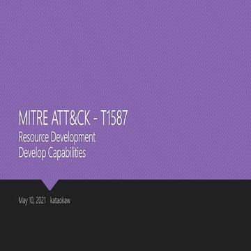 MITRE ATT&CK T1587 Develop Capabilities | PPTX