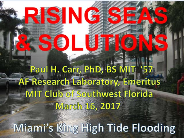 Rising Seas and Solutions: MIT Club of Southwest Florida.