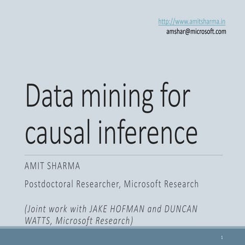 Data mining for causal inference: Effect of recommendations on Amazon.com