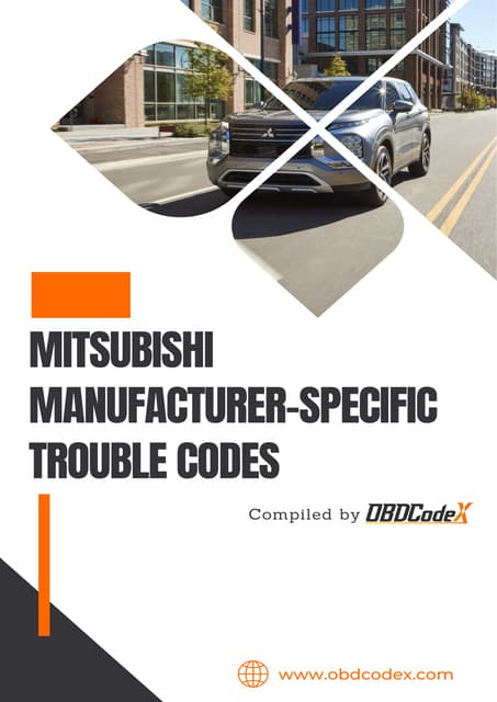 Mitsubishi Manufacturer-specific OBD2 Trouble Codes List
