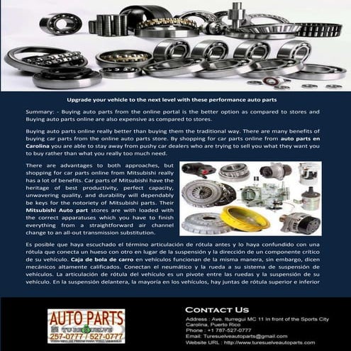 Auto parts in puerto rico | PDF