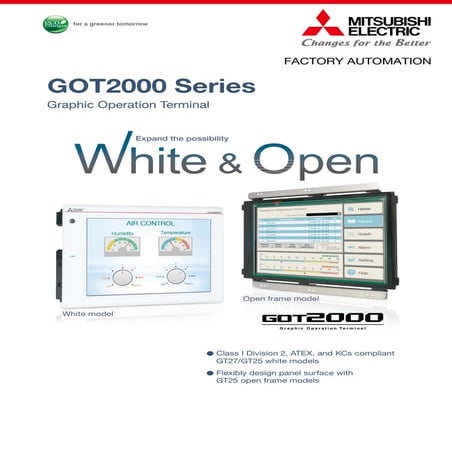 Mitsubishi graphic operation terminal got2000 series white &amp; open dienhat...