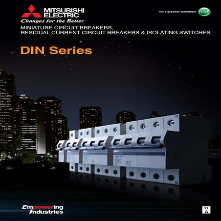 Mitsubishi low voltage miniature circuit breakers din series