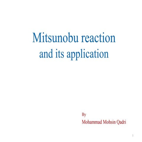 Mitsunobu reaction