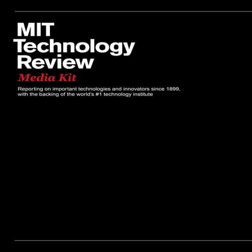 MIT technology Review Media Kit 2016