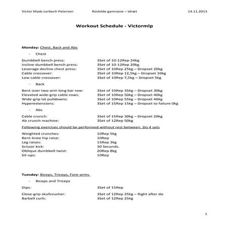 Workout program - Victormlp