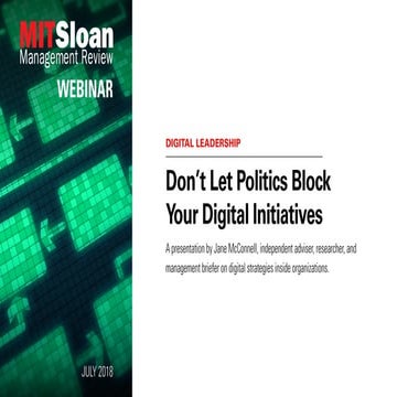 How to handle internal politics that block digital initiatives 