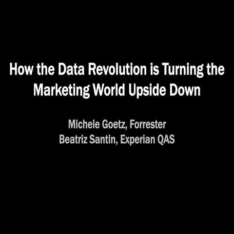 #MITXData "How the Data Revolution is Turning the Marketing World Upside Down...