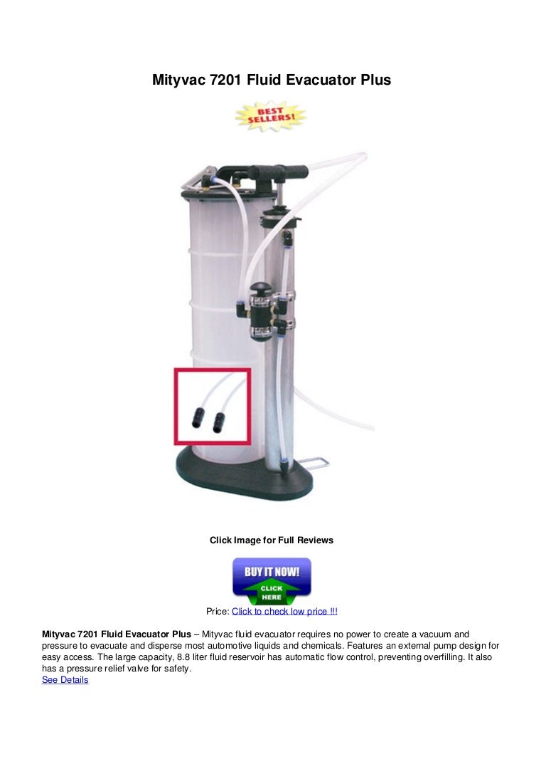 Fluid Transfer Pumps Mityvac 7201 Fluid Evacuator Plus Automotive