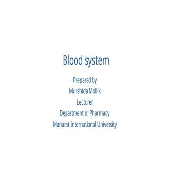 Composition and characteristics of blood