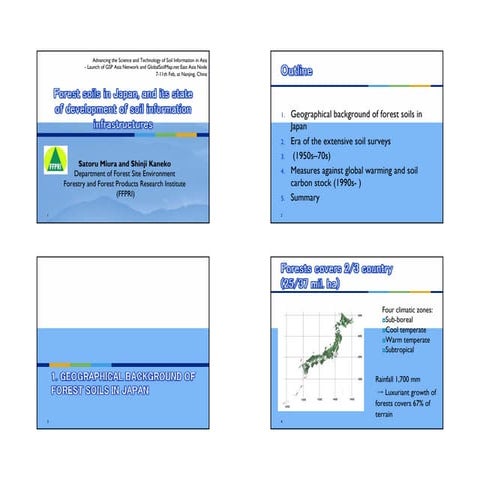 Forest soils in Japan and its state of development of soil information infras...