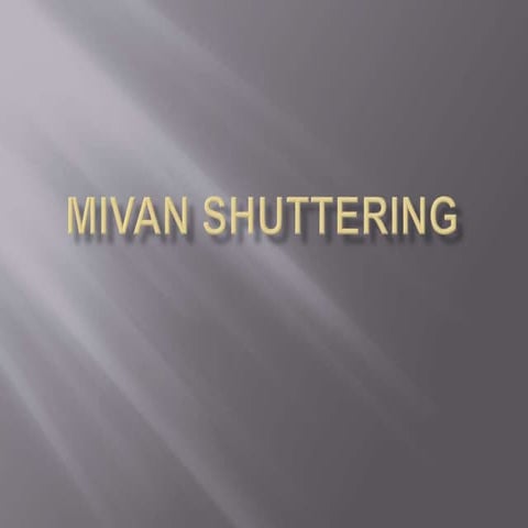 Mivan shuttering