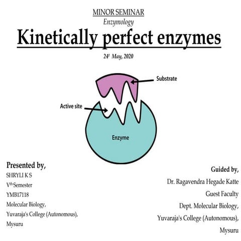 Kinetically Perfect Enzymes | PPTX