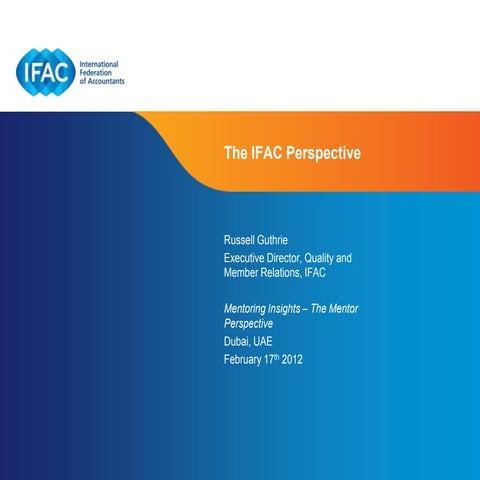 Mentoring: The IFAC Perspective