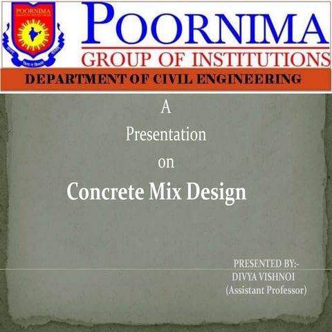Concrete mix design