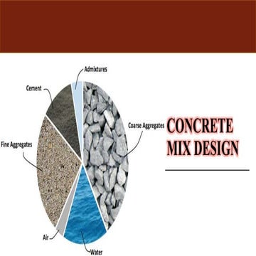Mix design for concrete