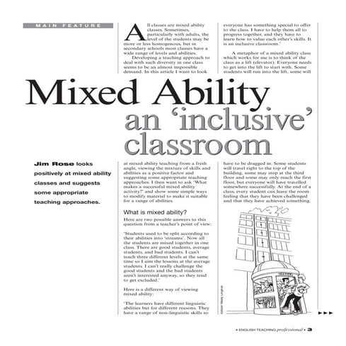 Teaching mixed ability classes | PPTX